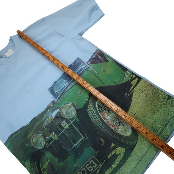 Vintage 70s JC Penney Photorealistic MG Automobile Graphic T Shirt - Picture 9 of 10